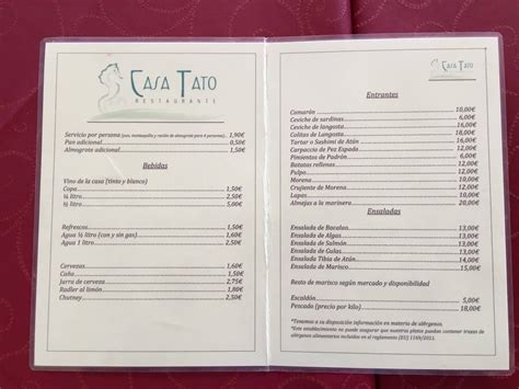 casa tato el socorro|Menu Restaurante Casa Tato, Güímar